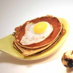 Quail Eggs on Pancakes