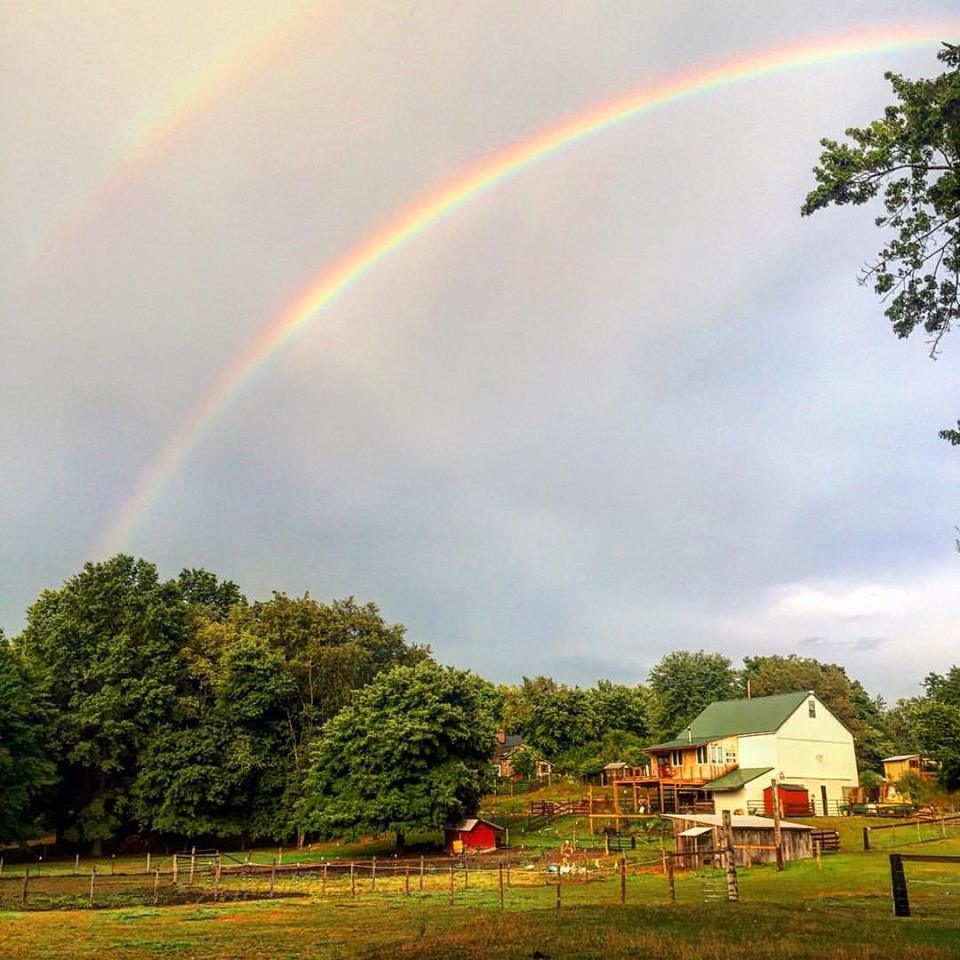 Rainbow Over Farm in Ohio